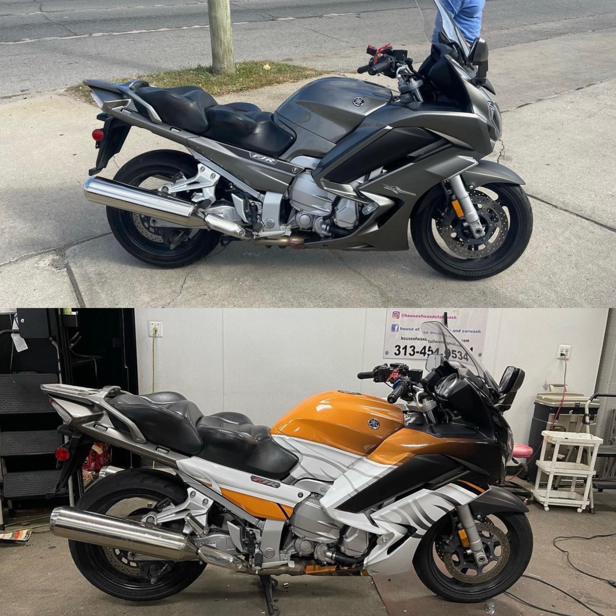 Before & After Custom Printed Bike Wrap 